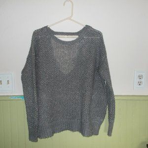 Jennifer Lopez Sparkly silver sweater m